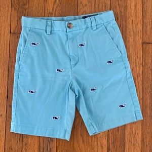 🐳 Boys Vineyard Vines Blue Whale Embroidered Shorts Size 10